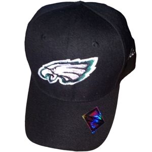 Philadelphia Eagles All Black Vintage velcro back Cap